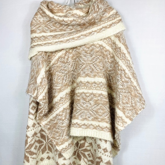 Love Stitch Cowl Neck Knit Poncho - Picture 2 of 6